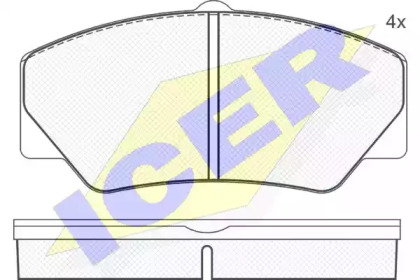Комплект тормозных колодок (ICER: 140542)