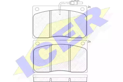 Комплект тормозных колодок (ICER: 140544)
