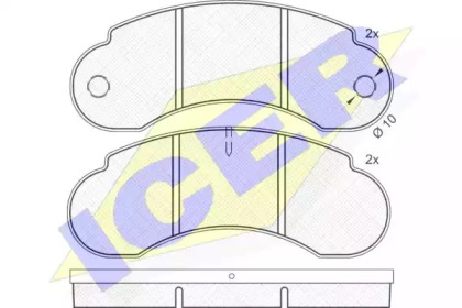 Комплект тормозных колодок (ICER: 140559)