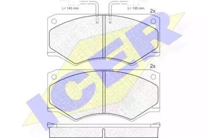 Комплект тормозных колодок (ICER: 140563)