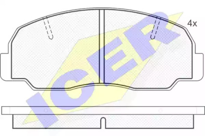 Комплект тормозных колодок (ICER: 140604)