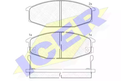 Комплект тормозных колодок (ICER: 140637)