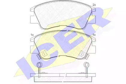 Комплект тормозных колодок (ICER: 140701)