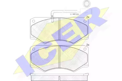 Комплект тормозных колодок (ICER: 140731)