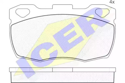 Комплект тормозных колодок (ICER: 140799)