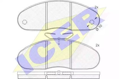 Комплект тормозных колодок (ICER: 140813)