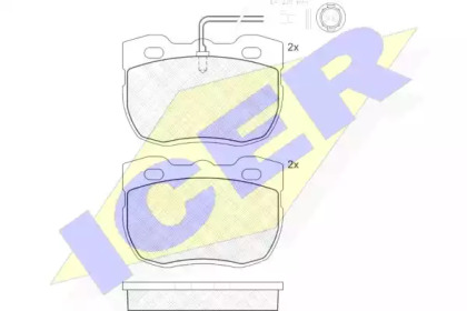 Комплект тормозных колодок (ICER: 140839-203)