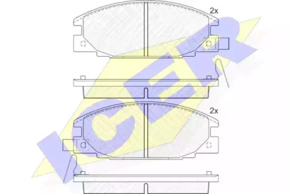 Комплект тормозных колодок (ICER: 140853)