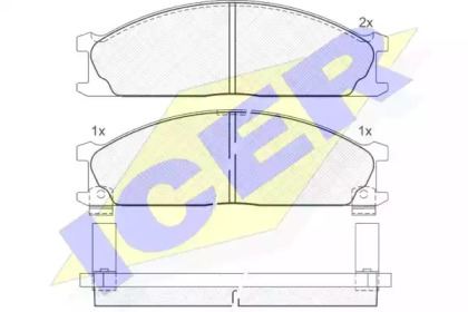 Комплект тормозных колодок (ICER: 140885)