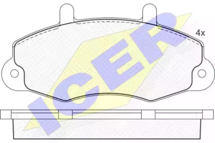 Комплект тормозных колодок (ICER: 140896)