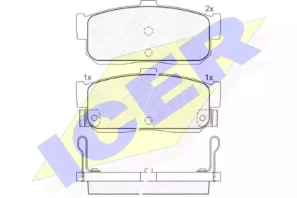 Комплект тормозных колодок (ICER: 140915)