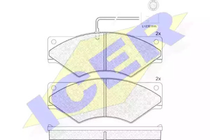 Комплект тормозных колодок (ICER: 140965)