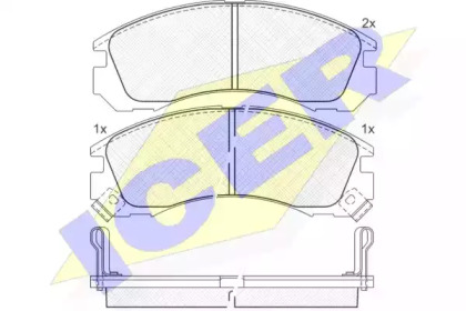Комплект тормозных колодок (ICER: 140979)