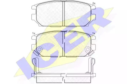 Комплект тормозных колодок (ICER: 140983)