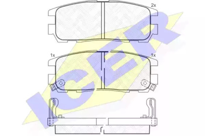 Комплект тормозных колодок (ICER: 140991)
