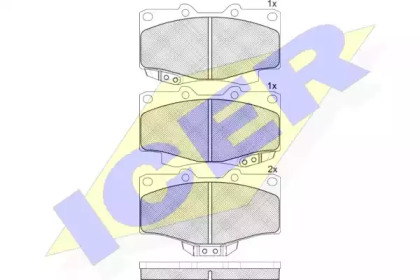 Комплект тормозных колодок (ICER: 141007)