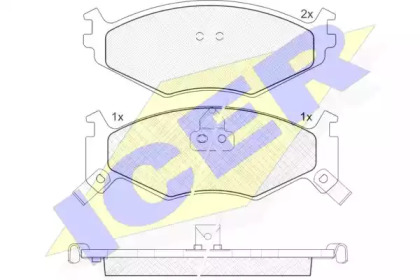 Комплект тормозных колодок (ICER: 141056-205)