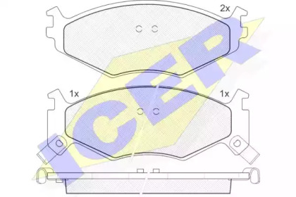 Комплект тормозных колодок (ICER: 141056)