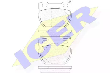 Комплект тормозных колодок (ICER: 141090-201)