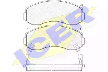 Комплект тормозных колодок (ICER: 141224)