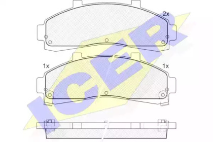 Комплект тормозных колодок (ICER: 141228)