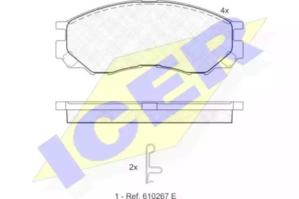 Комплект тормозных колодок (ICER: 141234)