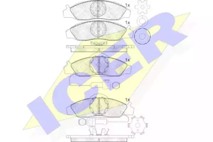 Комплект тормозных колодок (ICER: 141237)