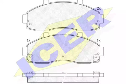 Комплект тормозных колодок (ICER: 141246)