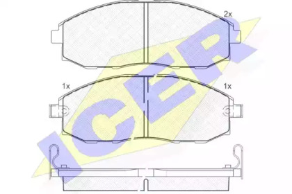 Комплект тормозных колодок (ICER: 141266)