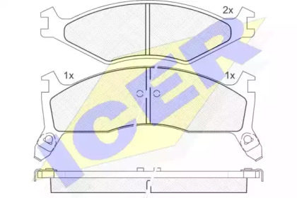 Комплект тормозных колодок (ICER: 141270)