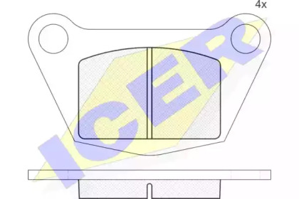 Комплект тормозных колодок (ICER: 141346)