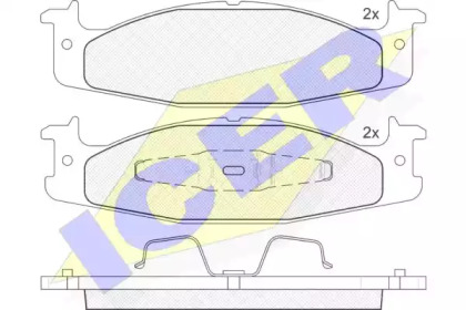 Комплект тормозных колодок (ICER: 141403)