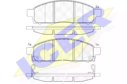 Комплект тормозных колодок (ICER: 141966)
