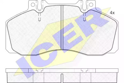 Комплект тормозных колодок (ICER: 150722-204)