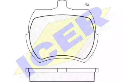 Комплект тормозных колодок (ICER: 180002)