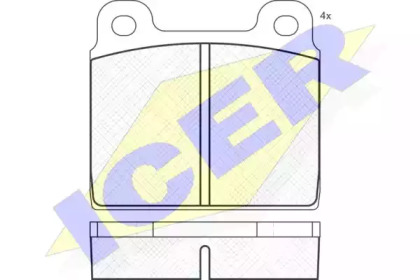 Комплект тормозных колодок (ICER: 180011)