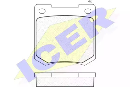 Комплект тормозных колодок (ICER: 180044)