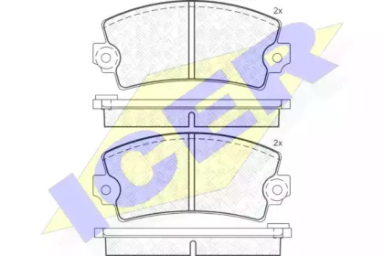 Комплект тормозных колодок (ICER: 180052)