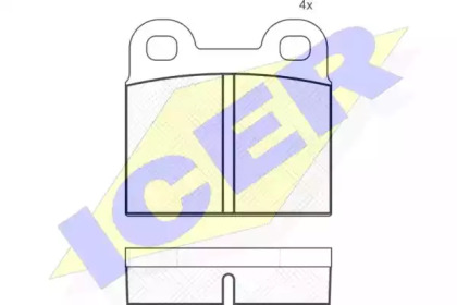Комплект тормозных колодок (ICER: 180059)