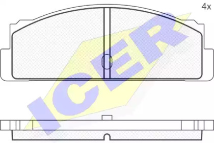 Комплект тормозных колодок (ICER: 180067)