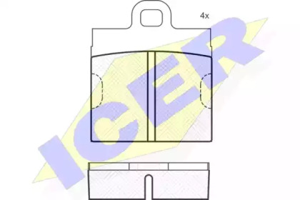 Комплект тормозных колодок (ICER: 180085)