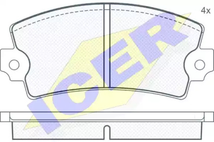 Комплект тормозных колодок (ICER: 180089)