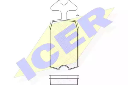 Комплект тормозных колодок (ICER: 180090)