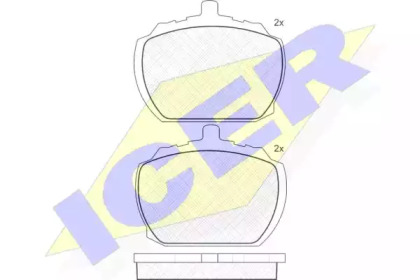 Комплект тормозных колодок (ICER: 180092)