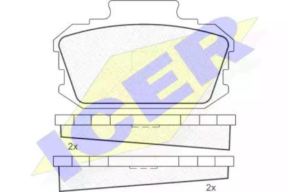 Комплект тормозных колодок (ICER: 180095)