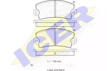 Комплект тормозных колодок (ICER: 180101-066)