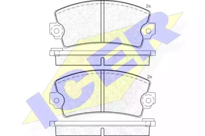 Комплект тормозных колодок (ICER: 180101)