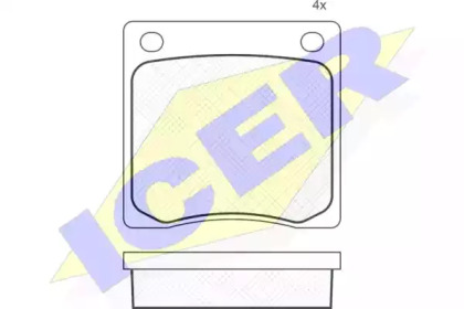 Комплект тормозных колодок (ICER: 180113)