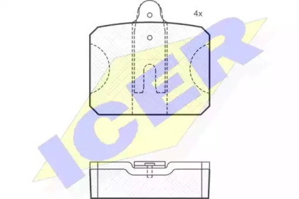 Комплект тормозных колодок (ICER: 180114)