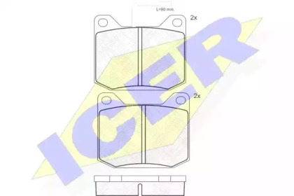 Комплект тормозных колодок (ICER: 180120)